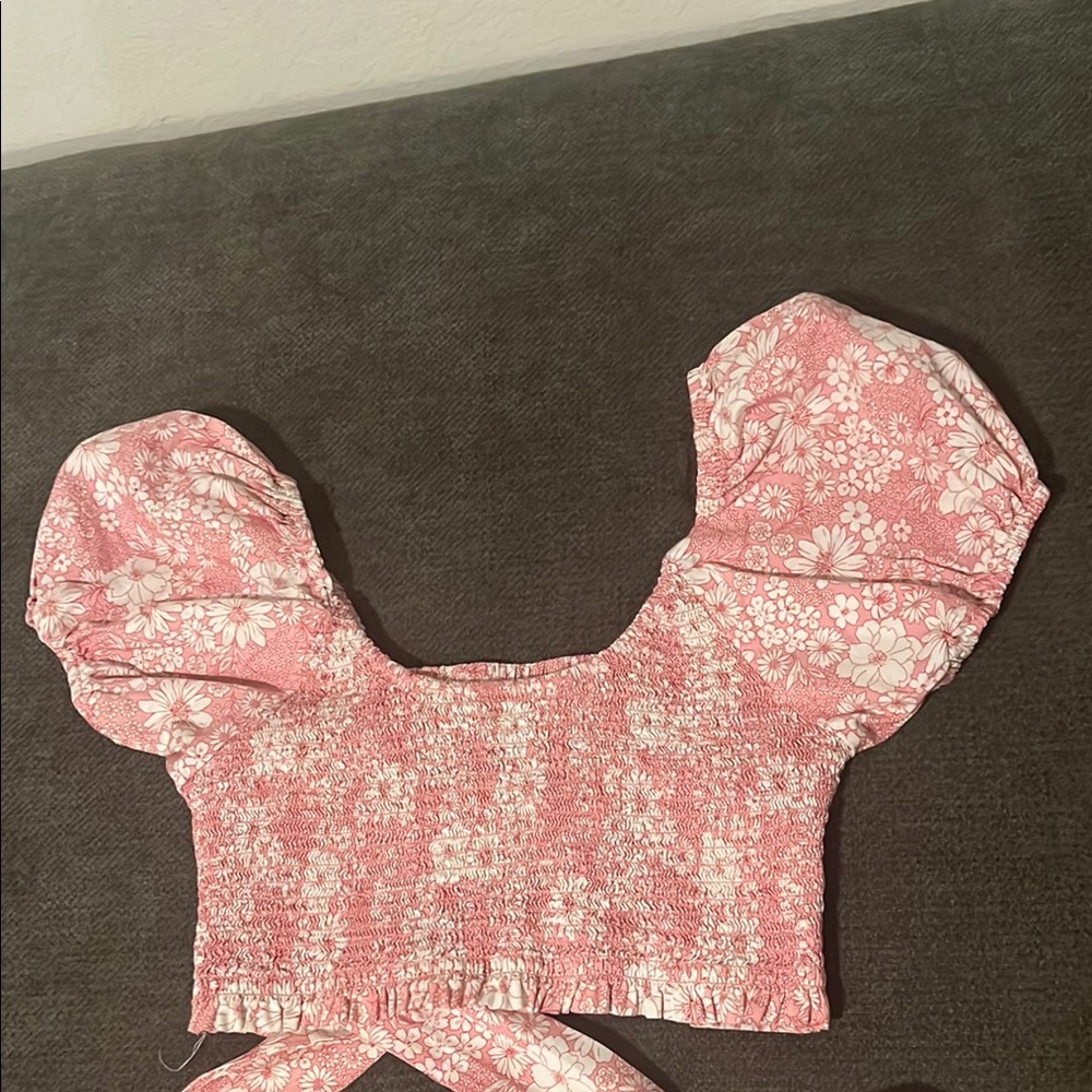 Altar'd State Pink Floral Blouse